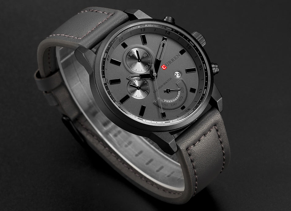 YSYH Quartz Watch Men Luxury Leather Casual Sport Clock Men Wristwatches