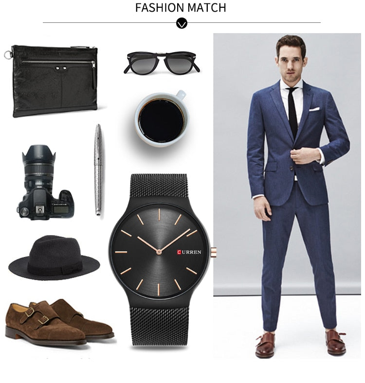 YSYH Luxury Brand Simple Men Watches Full Steel Quartz Men's Wristwatch Montre Homme Reloj