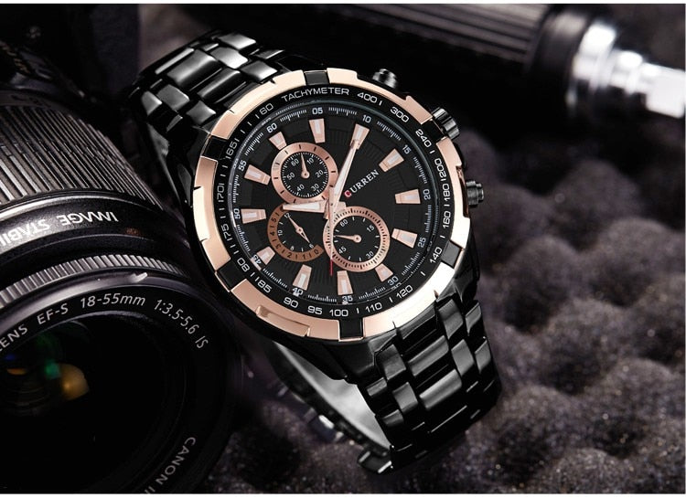 YSYH Watches Men Luxury &Casual Quartz Male Wristwatches Classic Analog Sports Steel Band Clock Relojes