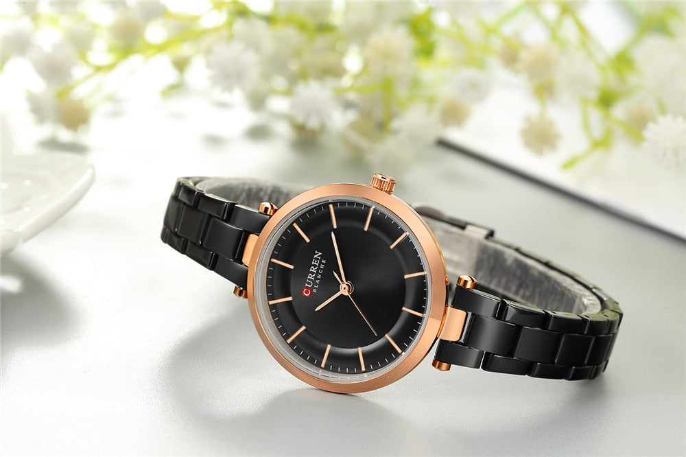 YSYH Luxury Brand Minimalist Quartz Watches Women Rose Gold Bracelet Watch Casual Slim Clock for Ladies Wristwatch with Steel