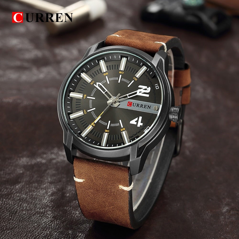 Casual Analog Quartz Wrist Watch YSYH High Quality Leather Strap Man Clock Water Resistant Relojes Hombre