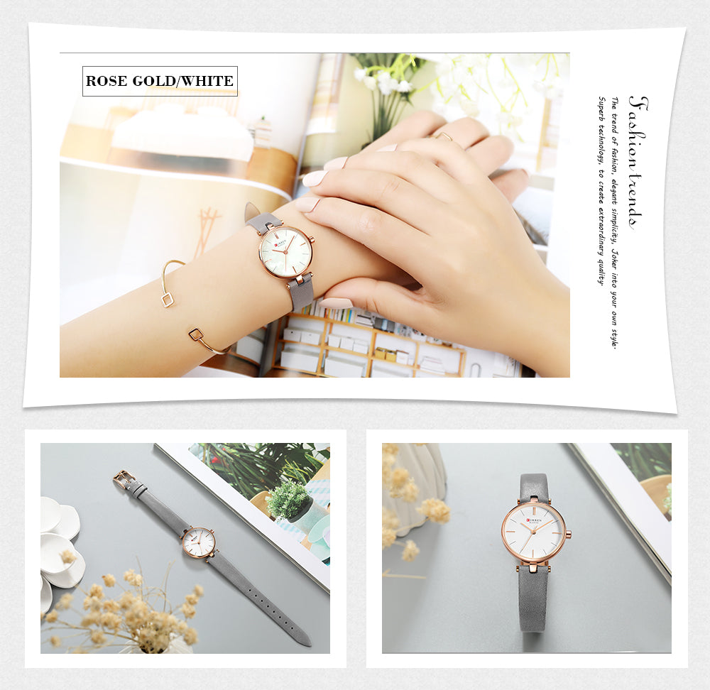 YSYH Fashion Brand Simple Leather Strap Gold Watches Women Clock Ladies Casual Dress Quartz Wristwatch Reloj Mujer Gift