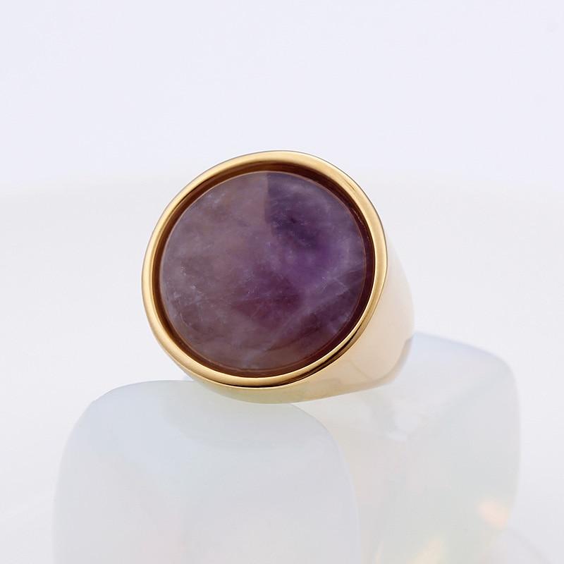 Rossny Crystal Rings Lady Marble Color Stone Rings Women Size 6-9 Antique Silver & Gold Wedding Rings Party Jewelry-Rings-Rossny