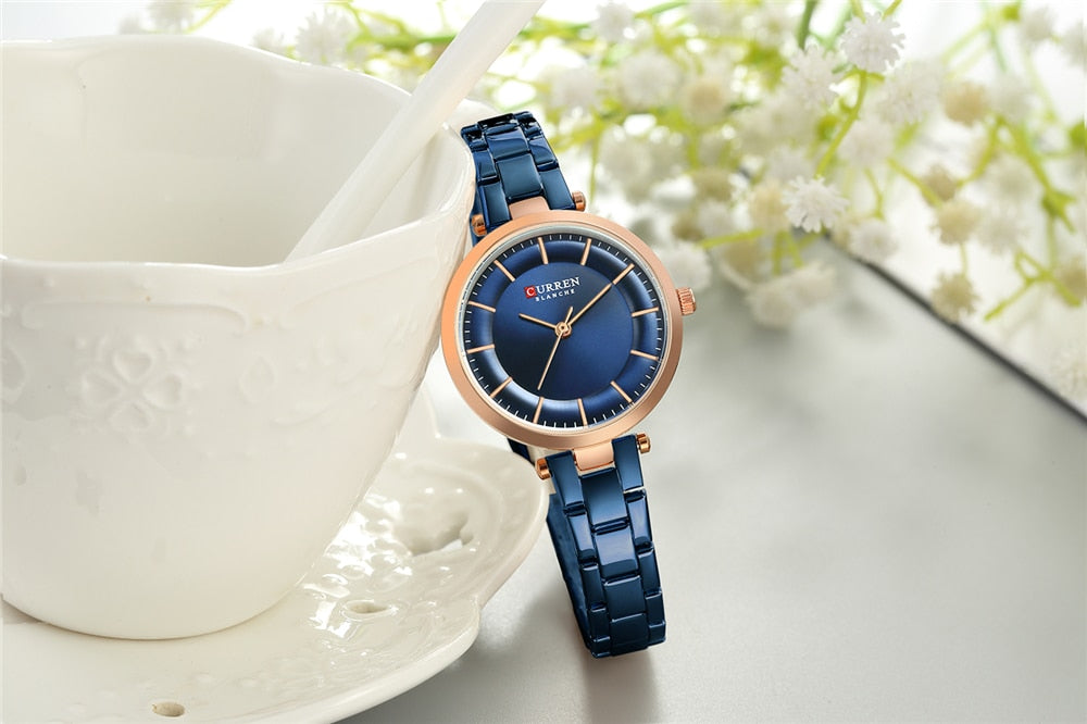 YSYH Luxury Brand Minimalist Quartz Watches Women Rose Gold Bracelet Watch Casual Slim Clock for Ladies Wristwatch with Steel
