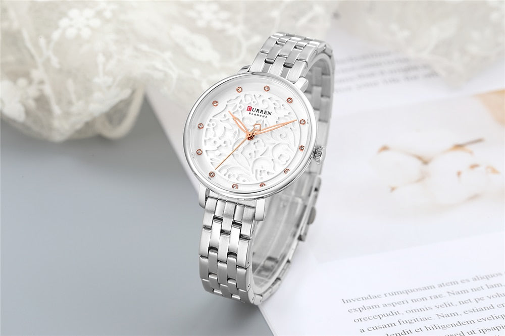YSYH Women Watches Pink Leather Wristwatch with Rhinestone Ladies Clock Fashion Luxury Quartz Watch Relogio Feminino