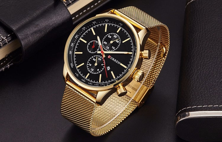 YSYH Brand Luxury Casual Sports Men Watches Stainless Steel Wristwatch Date Male Clock