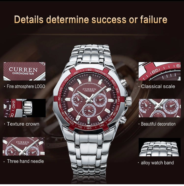 Luxury Watch YSYH Casual Military Quartz Sports Wristwatch Full Steel Waterproof Men's Clock