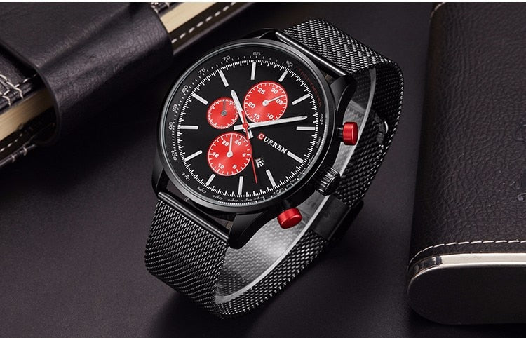 YSYH Brand Luxury Casual Sports Men Watches Stainless Steel Wristwatch Date Male Clock