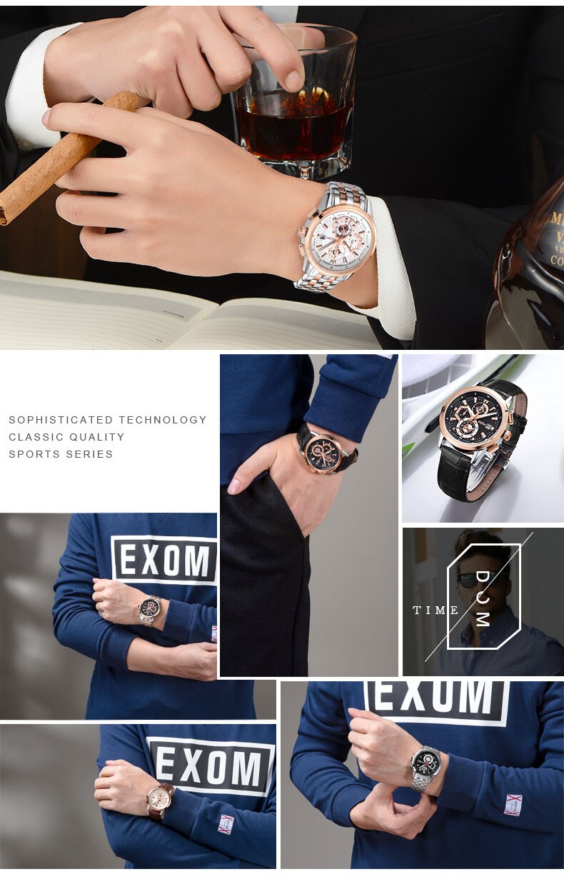 YSYH High quality Movement Men's Sports Waterproof Watch Stopwatch countdown Calendar Multi-function Casual Quartz Wristwatch