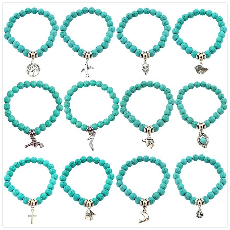 Boho Turquoises Bracelets Cross Tree Snake Bracelet Bangle-Bracelet-Rossny