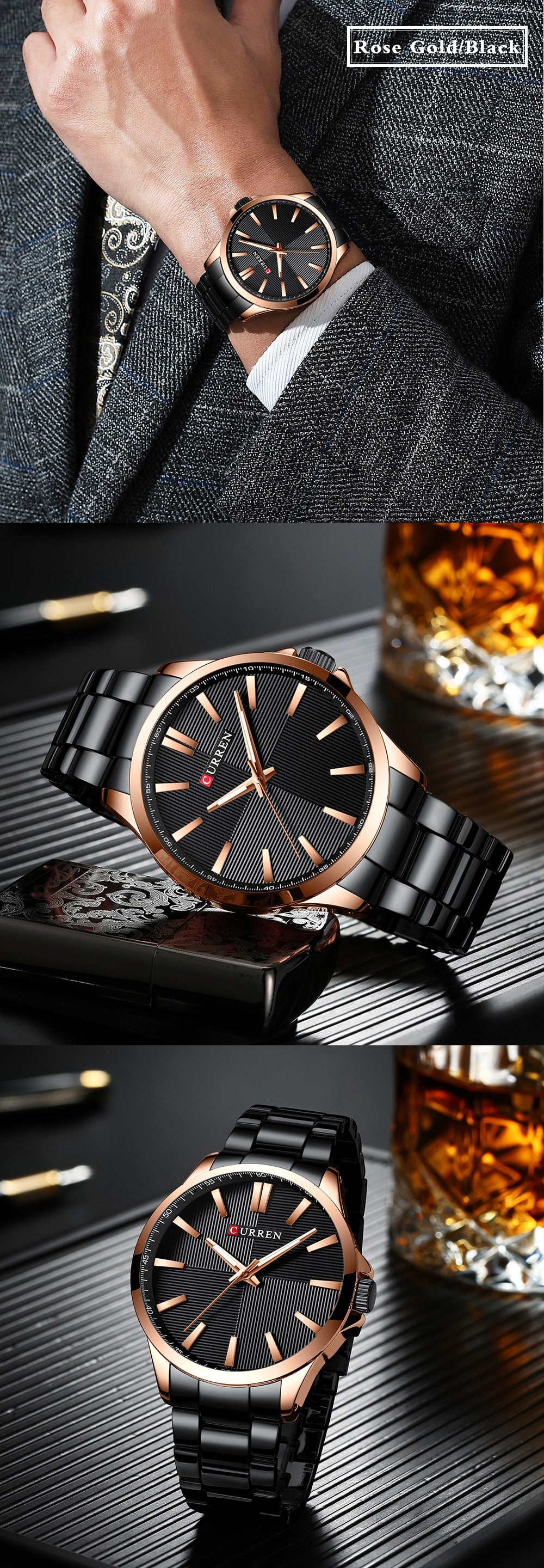 Men Watches Luxury Brand Stainless Steel Mens Watch YSYH Wristwatch Man Clock Waterproof 30 M Relojes