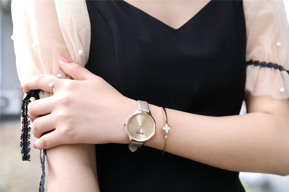 YSYH Ladies Watches Minimalist Wrist Watch for Women Casual Fashion Leather Strap Quartz Female Clock Simple Classy Watch