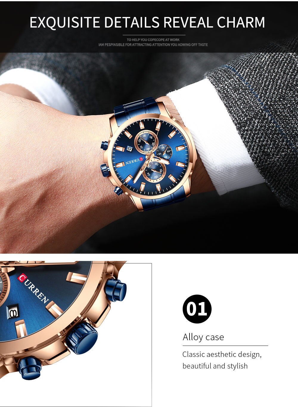 YSYH Fashion Watches Men Coffee Clock Men Quartz Wristwatch Stainless Steel Band Chronograph Watch Male