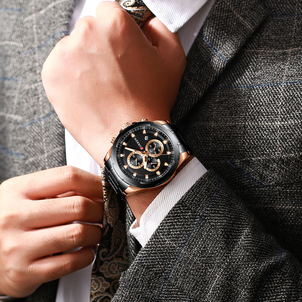 YSYH Watches Men Sport Wristwatch Fashion Business Analog Quartz Watch Male Clock Chronograph Stainless steel Watch