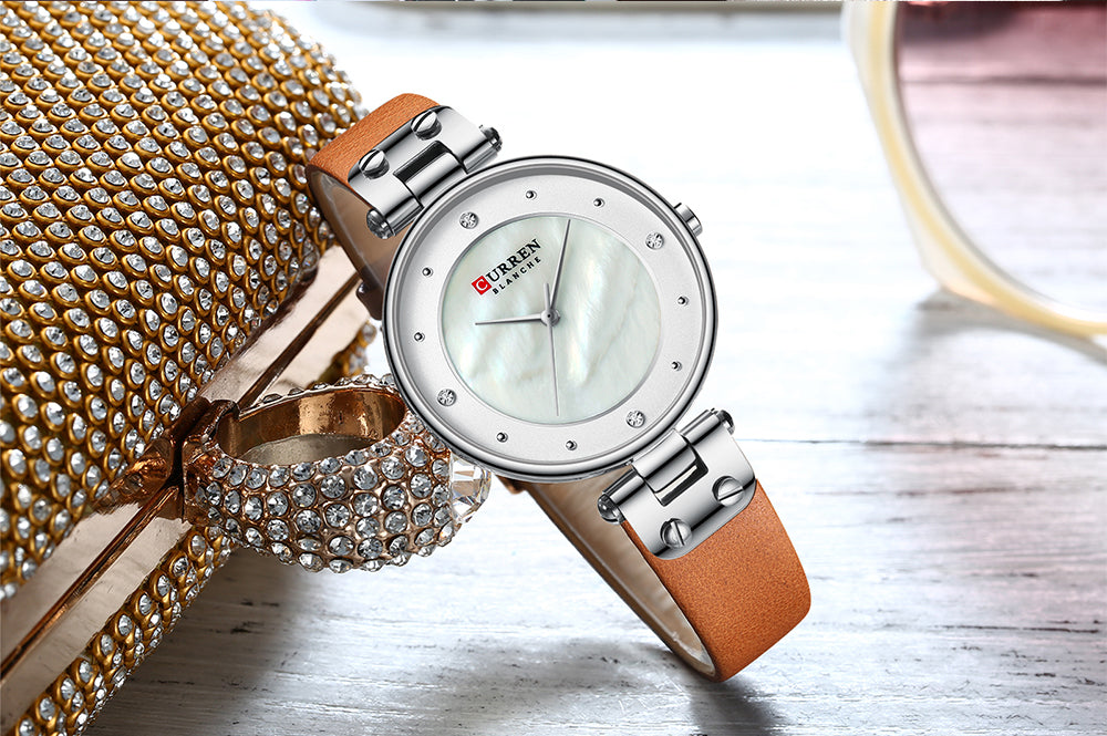 YSYH Women Watches Reloj Mujer Luxury Leather Strap Wristwatch for Women Blue Clock Stylish Quartz Ladies Watch