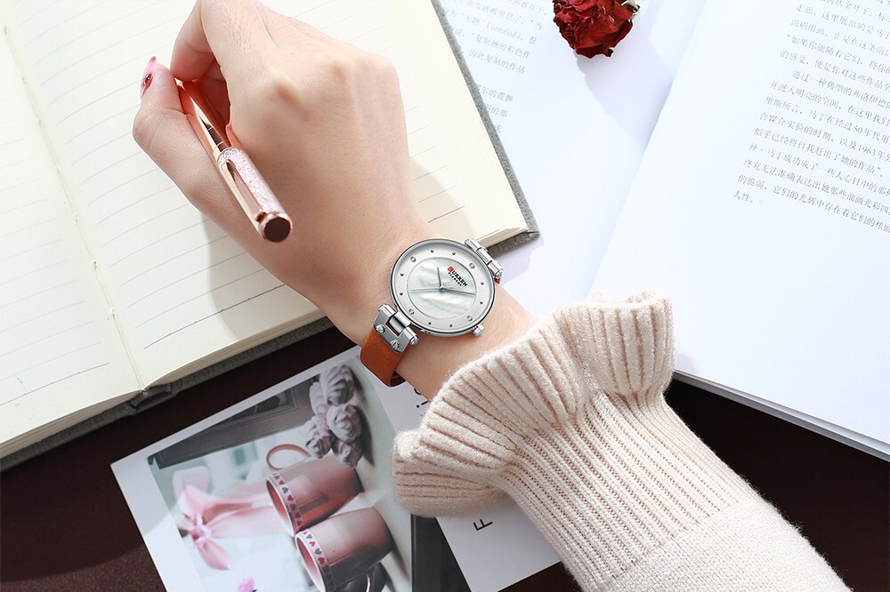 YSYH Women Watches Reloj Mujer Luxury Leather Strap Wristwatch for Women Blue Clock Stylish Quartz Ladies Watch