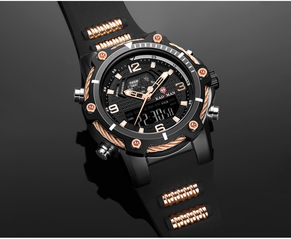 YSYH Fashion Men's Sport Quartz Watch Man Multifunction Waterproof Luminous Wristwatch Men Dual Dispay Clock Horloges Mannen