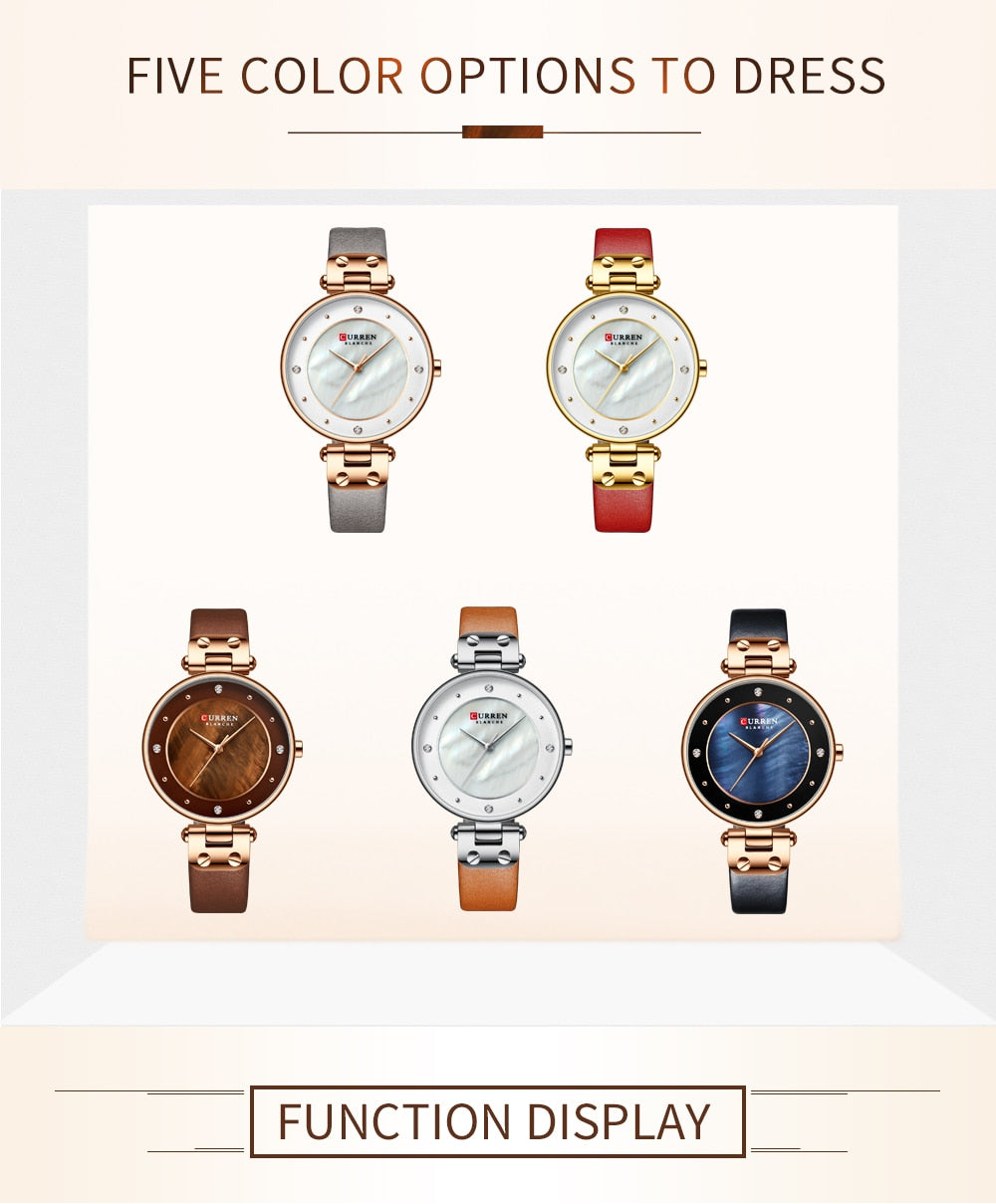 YSYH Women Watches Reloj Mujer Luxury Leather Strap Wristwatch for Women Blue Clock Stylish Quartz Ladies Watch