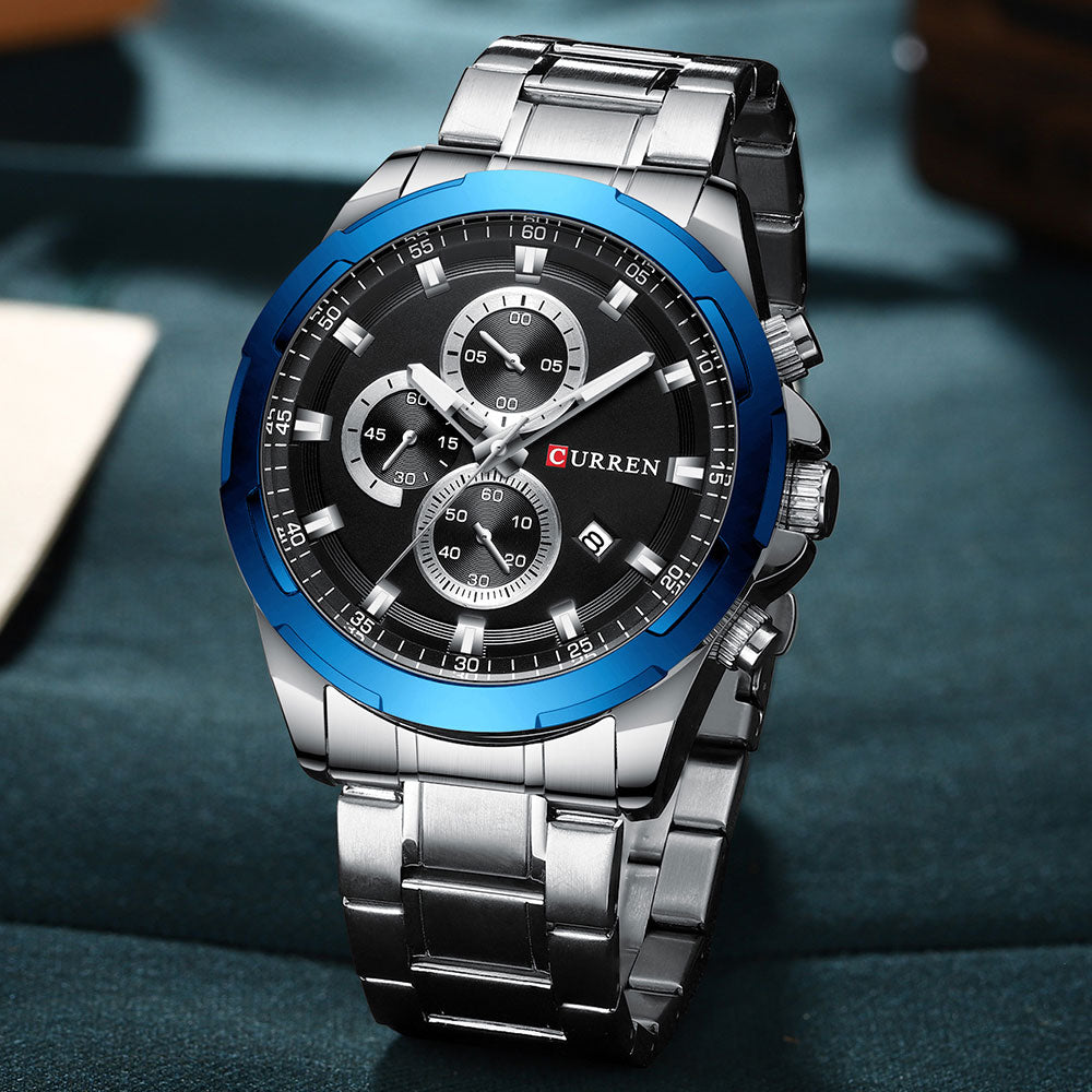 YSYH Watches Men Sport Wristwatch Fashion Business Analog Quartz Watch Male Clock Chronograph Stainless steel Watch