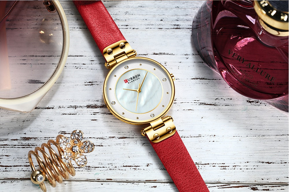 YSYH Women Watches Reloj Mujer Luxury Leather Strap Wristwatch for Women Blue Clock Stylish Quartz Ladies Watch