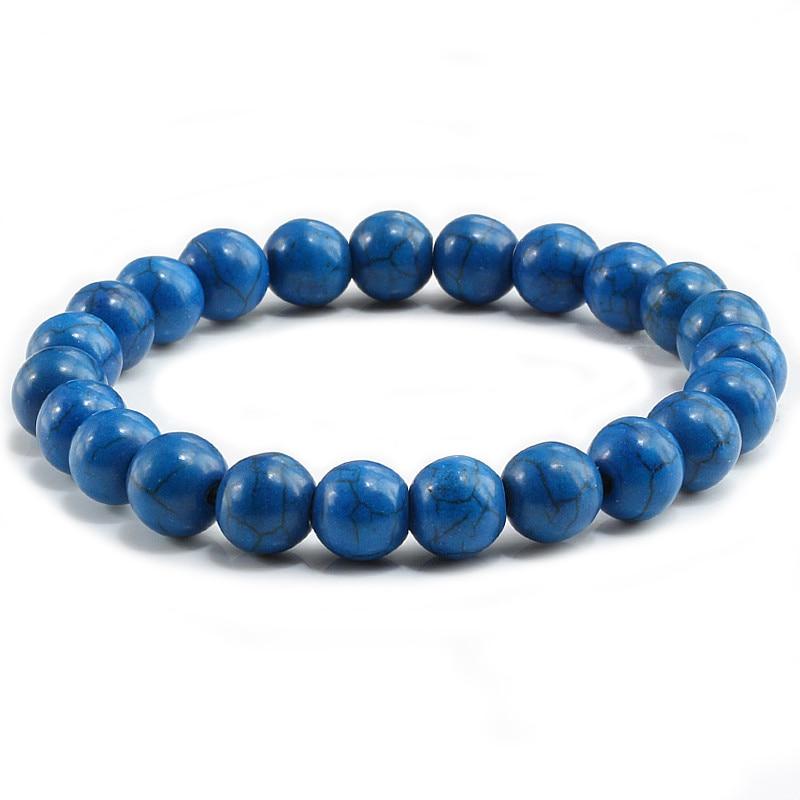 Turquoises Stone Charms Strand Beads Yoga Bracelets-Bracelet-Rossny