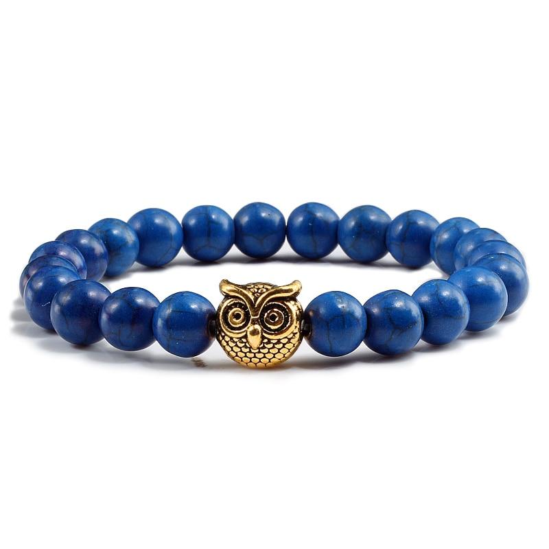 Sliver Owl Turquoises Bracelet-Bracelet-Rossny