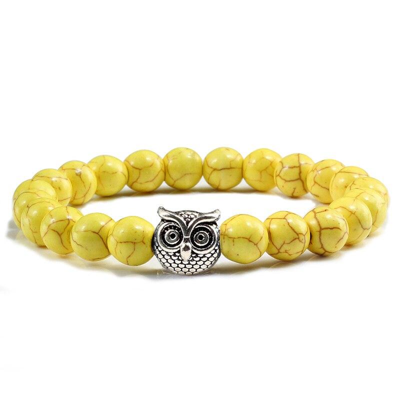 Sliver Owl Turquoises Bracelet-Bracelet-Rossny