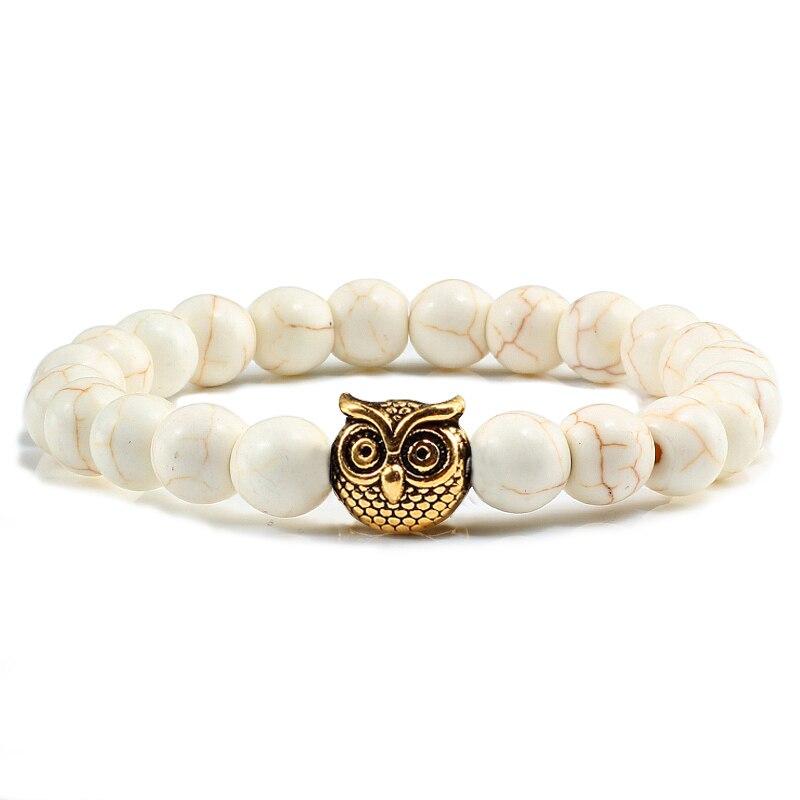 Sliver Owl Turquoises Bracelet-Bracelet-Rossny
