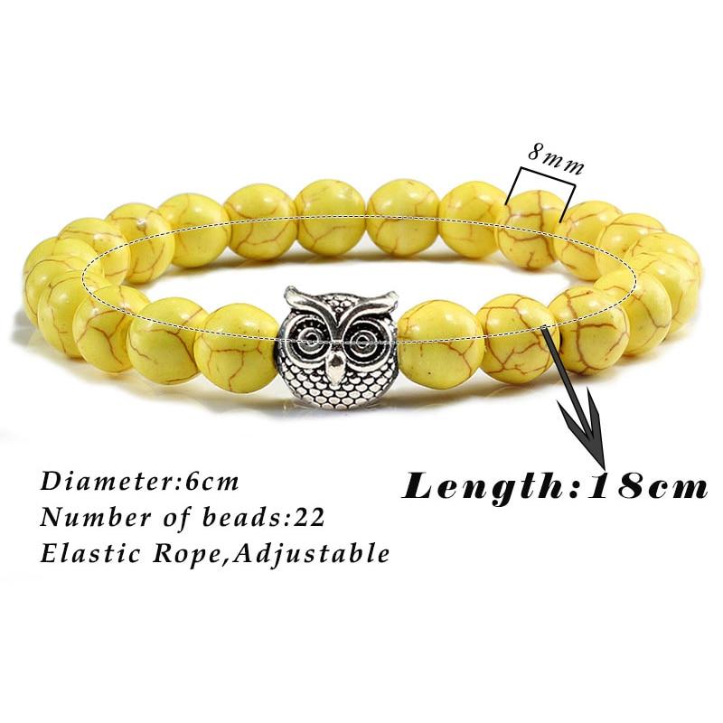 Sliver Owl Turquoises Bracelet-Bracelet-Rossny