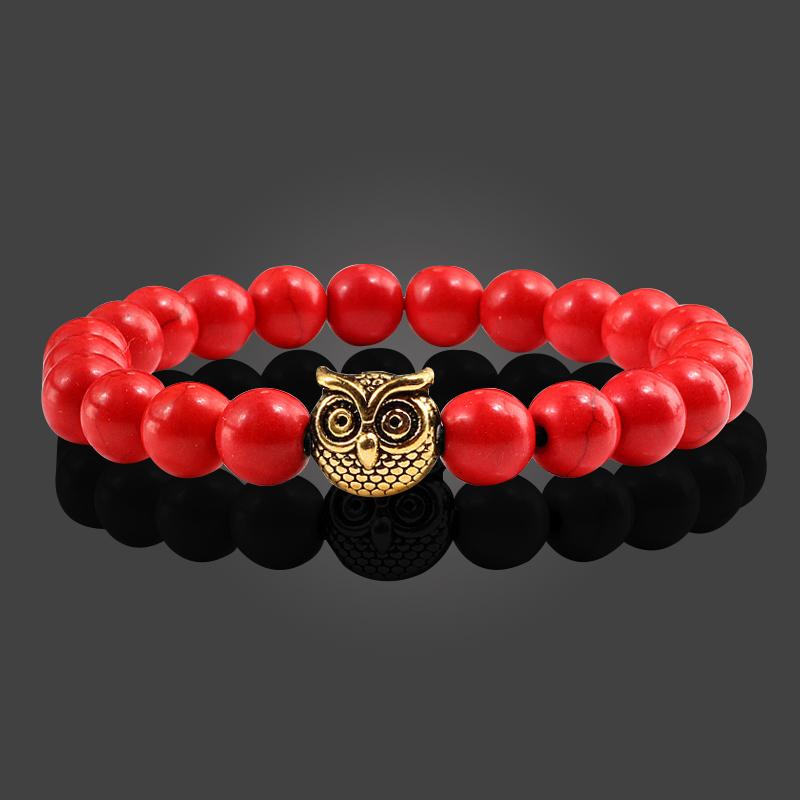Sliver Owl Turquoises Bracelet-Bracelet-Rossny