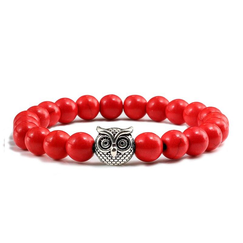 Sliver Owl Turquoises Bracelet-Bracelet-Rossny