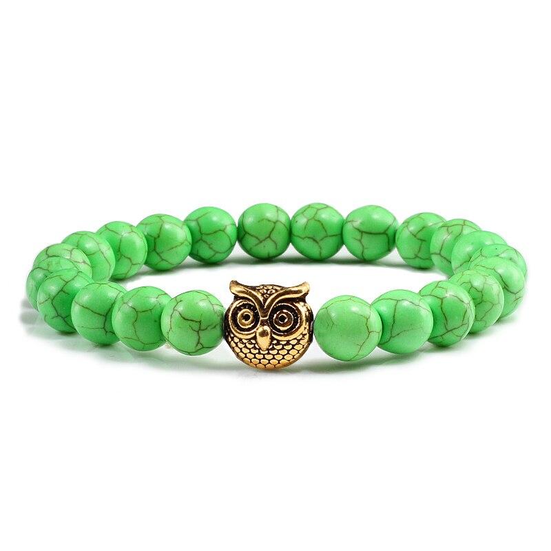 Sliver Owl Turquoises Bracelet-Bracelet-Rossny