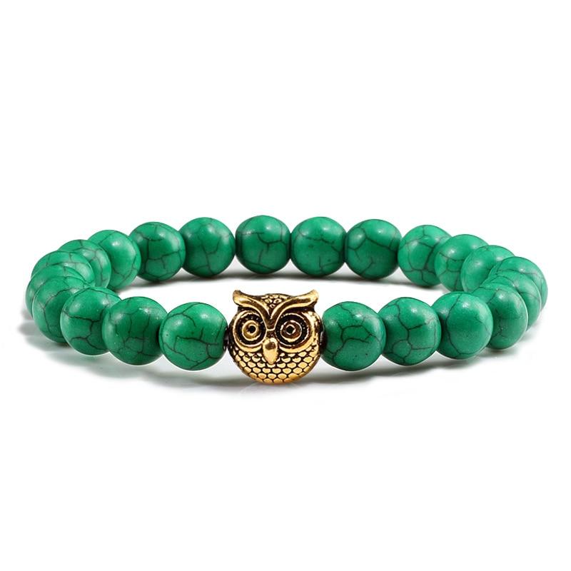 Sliver Owl Turquoises Bracelet-Bracelet-Rossny
