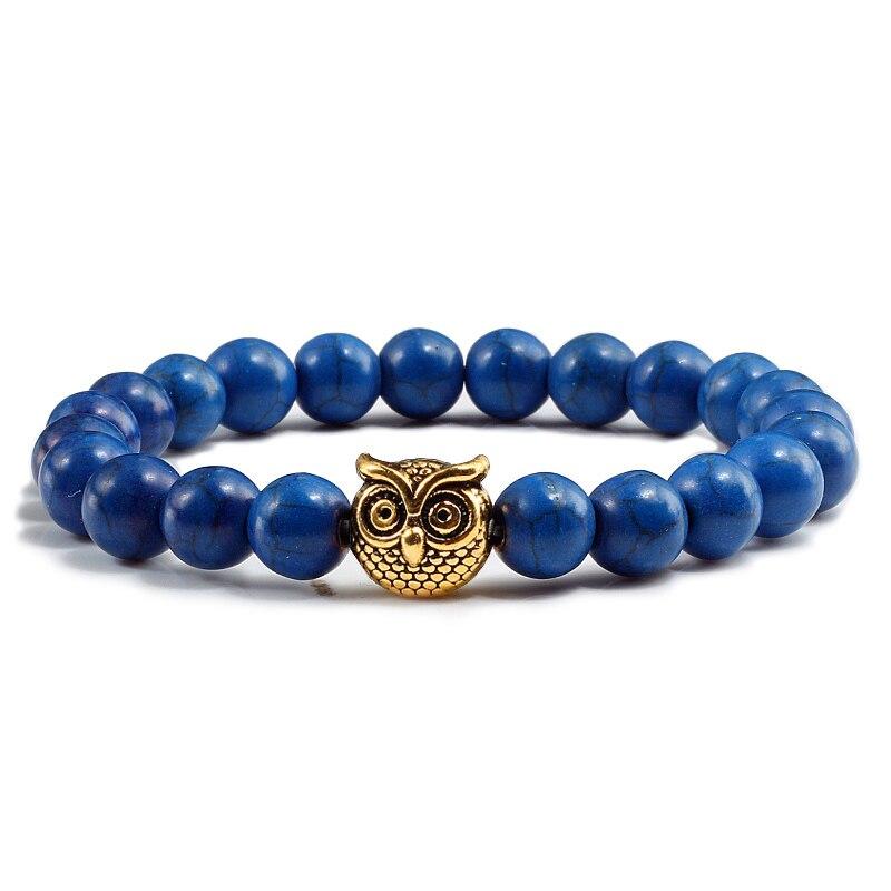 Sliver Owl Turquoises Bracelet-Bracelet-Rossny