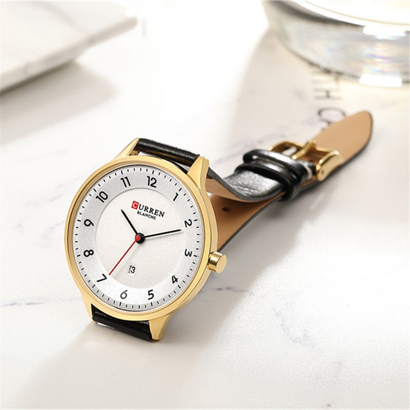 YSYH Date Quartz Women's Watch Ultra Thin Leather Ladies Dress Wristwatch Simple Digital Female Clock Reloj Mujer