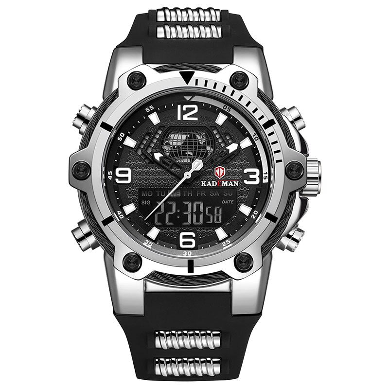 YSYH Fashion Men's Sport Quartz Watch Man Multifunction Waterproof Luminous Wristwatch Men Dual Dispay Clock Horloges Mannen
