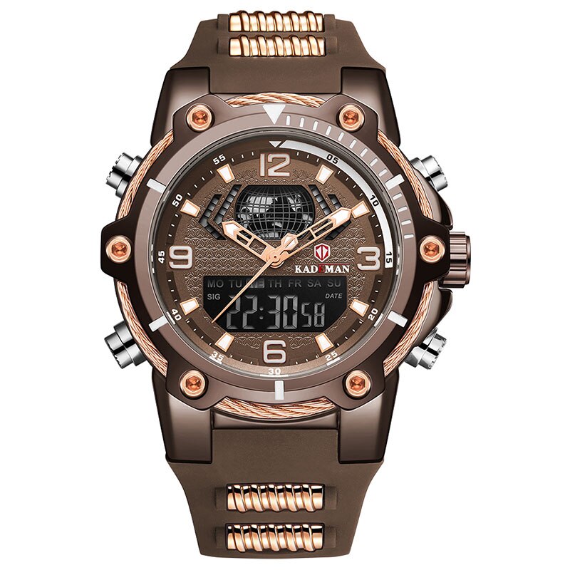 YSYH Fashion Men's Sport Quartz Watch Man Multifunction Waterproof Luminous Wristwatch Men Dual Dispay Clock Horloges Mannen