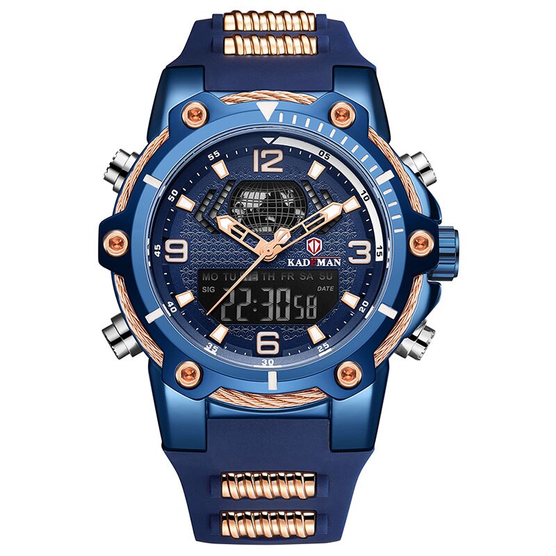YSYH Fashion Men's Sport Quartz Watch Man Multifunction Waterproof Luminous Wristwatch Men Dual Dispay Clock Horloges Mannen