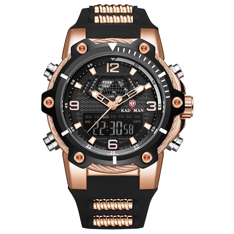 YSYH Fashion Men's Sport Quartz Watch Man Multifunction Waterproof Luminous Wristwatch Men Dual Dispay Clock Horloges Mannen