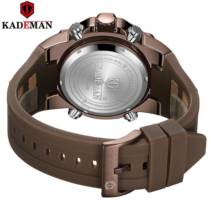 YSYH Fashion Men's Sport Quartz Watch Man Multifunction Waterproof Luminous Wristwatch Men Dual Dispay Clock Horloges Mannen