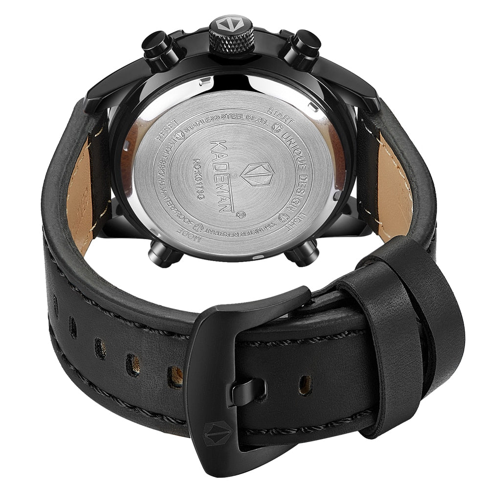 Luxury Male Watch with Alarm Clock Luminous Dial Digital Quartz Top Brand Man Watches New Dual Display Men's Watch