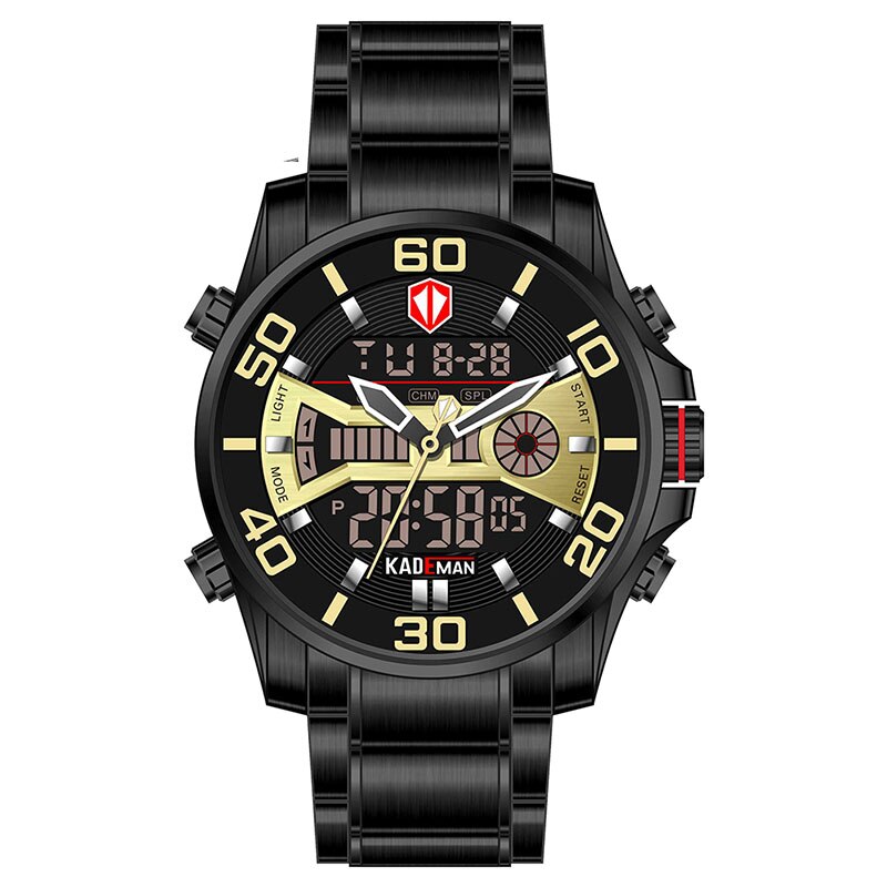 YSYH Men Army Sport Watches Male Military Stainless Quartz Clock Top Brand Mens LED Analog Digital Watch Relogio Masculino