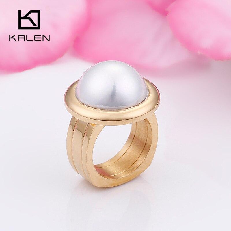 Rossny Women Rings Bulgaria Gold Stainless Steel & Colorful Stone Rings-Rings-Rossny