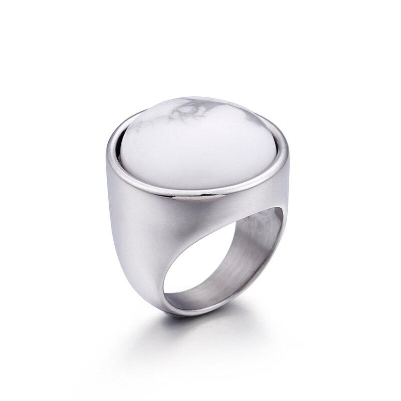 Rossny Crystal Rings Lady Marble Color Stone Rings Women Size 6-9 Antique Silver & Gold Wedding Rings Party Jewelry-Rings-Rossny