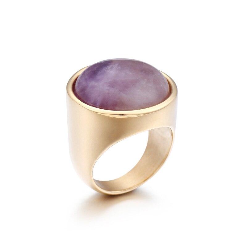 Rossny Crystal Rings Lady Marble Color Stone Rings Women Size 6-9 Antique Silver & Gold Wedding Rings Party Jewelry-Rings-Rossny