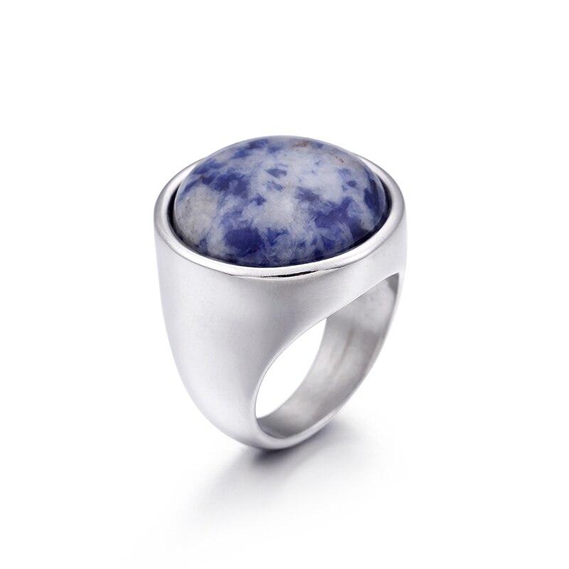 Rossny Crystal Rings Lady Marble Color Stone Rings Women Size 6-9 Antique Silver & Gold Wedding Rings Party Jewelry-Rings-Rossny