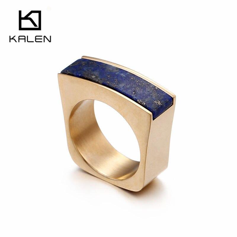 Rossny Stainless Steel Peru Lima Gold Rings For Women Bohemia Colorful Crystal Stone Charm Finger-Rings-Rossny