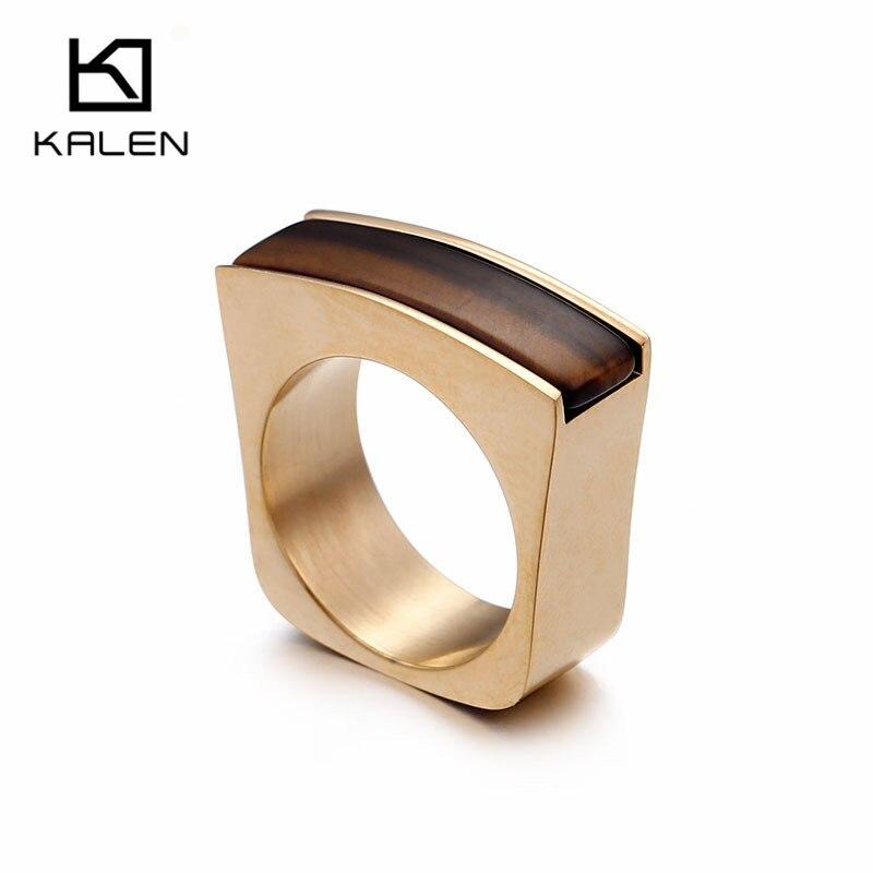 Rossny Stainless Steel Peru Lima Gold Rings For Women Bohemia Colorful Crystal Stone Charm Finger-Rings-Rossny