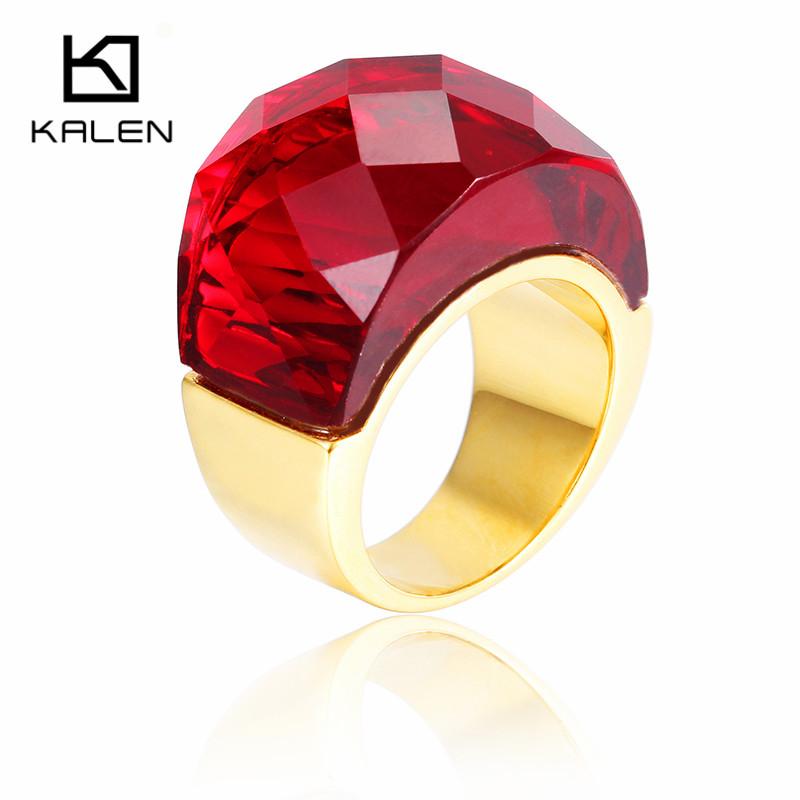 Rossny Bohemia Crystal Wedding Rings For Women Silver Stainless Steel Engagement Jewelry-Rings-Rossny