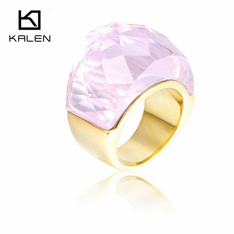 Rossny Bohemia Crystal Wedding Rings For Women Silver Stainless Steel Engagement Jewelry-Rings-Rossny